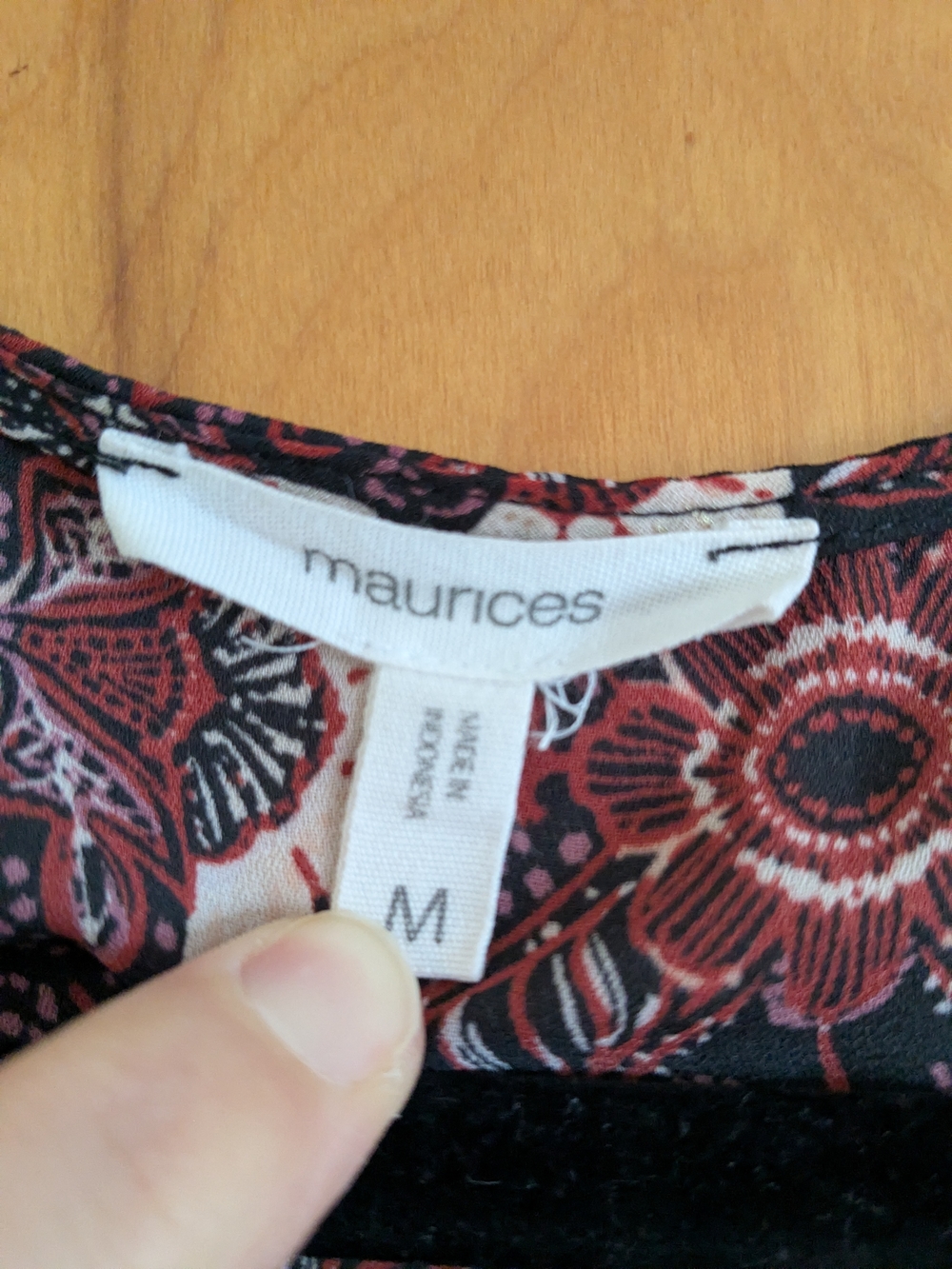 Maurices Black & Brown Floral Medallion Short-Sleeve Button Down Top - Picture 9 of 10